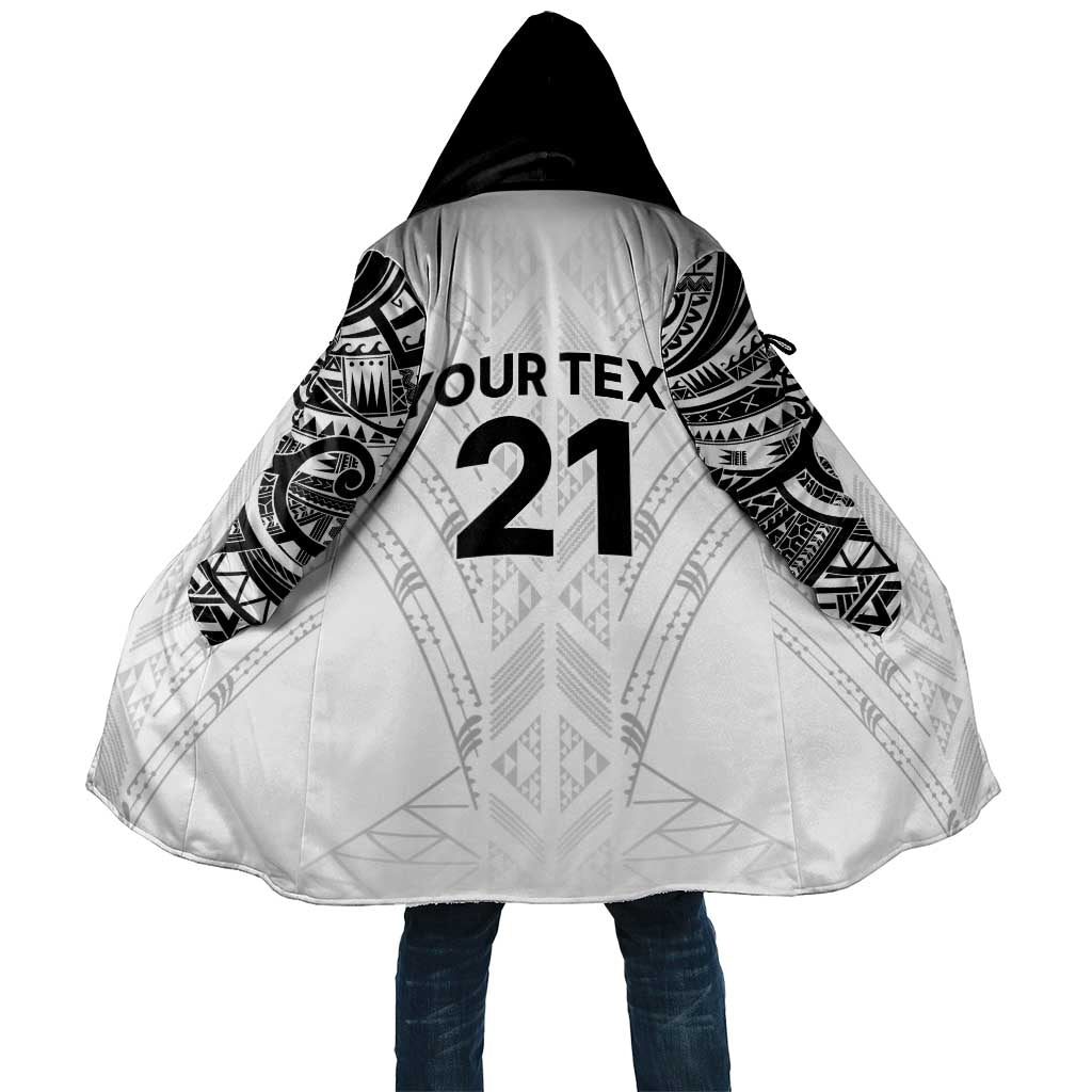 New Zealand Koru Fern Custom Cloak Simple Taniko Motif - Polynesian Pride