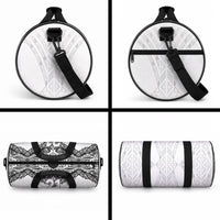 New Zealand Koru Fern Custom Duffle Bag Simple Taniko Motif LT9 - Polynesian Pride