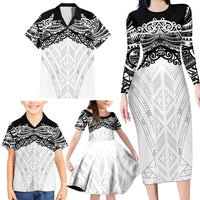 New Zealand Koru Fern Custom Family Matching Long Sleeve Bodycon Dress and Hawaiian Shirt Simple Taniko Motif