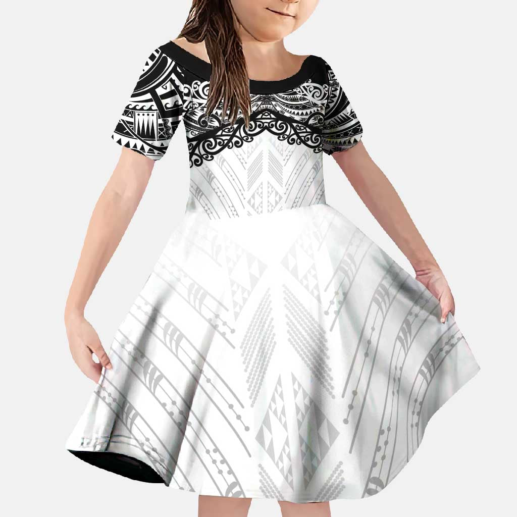 New Zealand Koru Fern Custom Family Matching Short Sleeve Bodycon Dress and Hawaiian Shirt Simple Taniko Motif