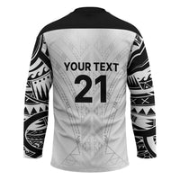 New Zealand Koru Fern Custom Hockey Jersey Simple Taniko Motif - Polynesian Pride