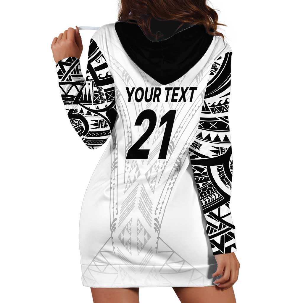 New Zealand Koru Fern Custom Hoodie Dress Simple Taniko Motif