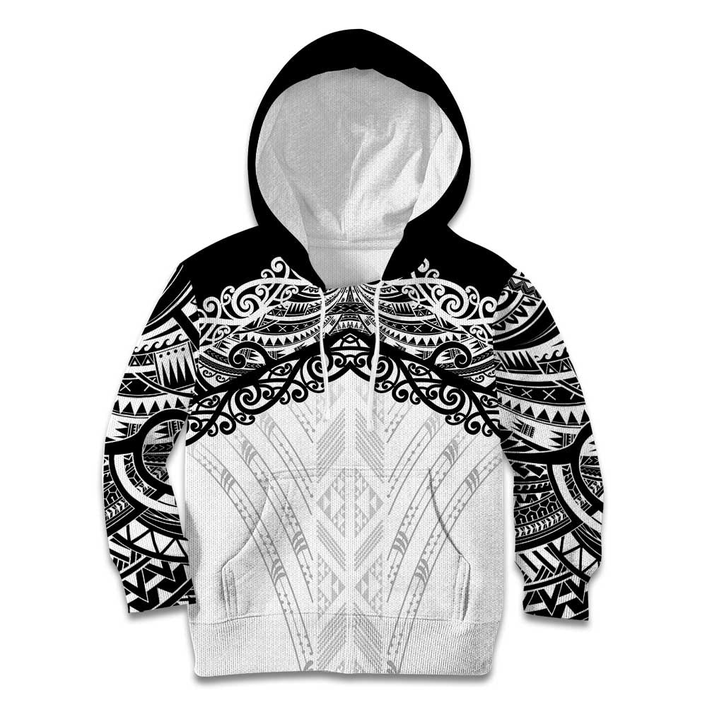 New Zealand Koru Fern Custom Kid Hoodie Simple Taniko Motif