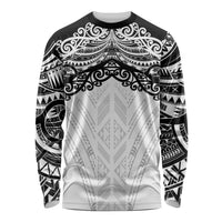 New Zealand Koru Fern Custom Long Sleeve Shirt Simple Taniko Motif