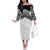 New Zealand Koru Fern Custom Off The Shoulder Long Sleeve Dress Simple Taniko Motif