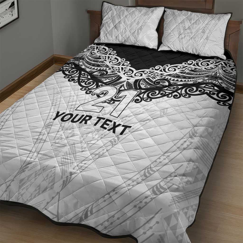 New Zealand Koru Fern Custom Quilt Bed Set Simple Taniko Motif