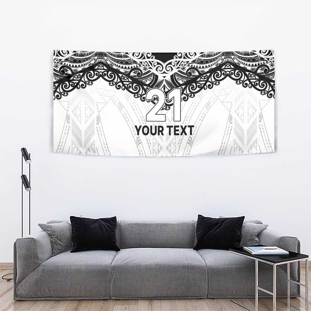 New Zealand Koru Fern Custom Tapestry Simple Taniko Motif