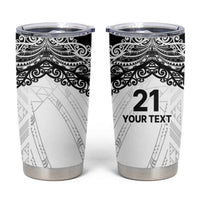 New Zealand Koru Fern Custom Tumbler Cup Simple Taniko Motif