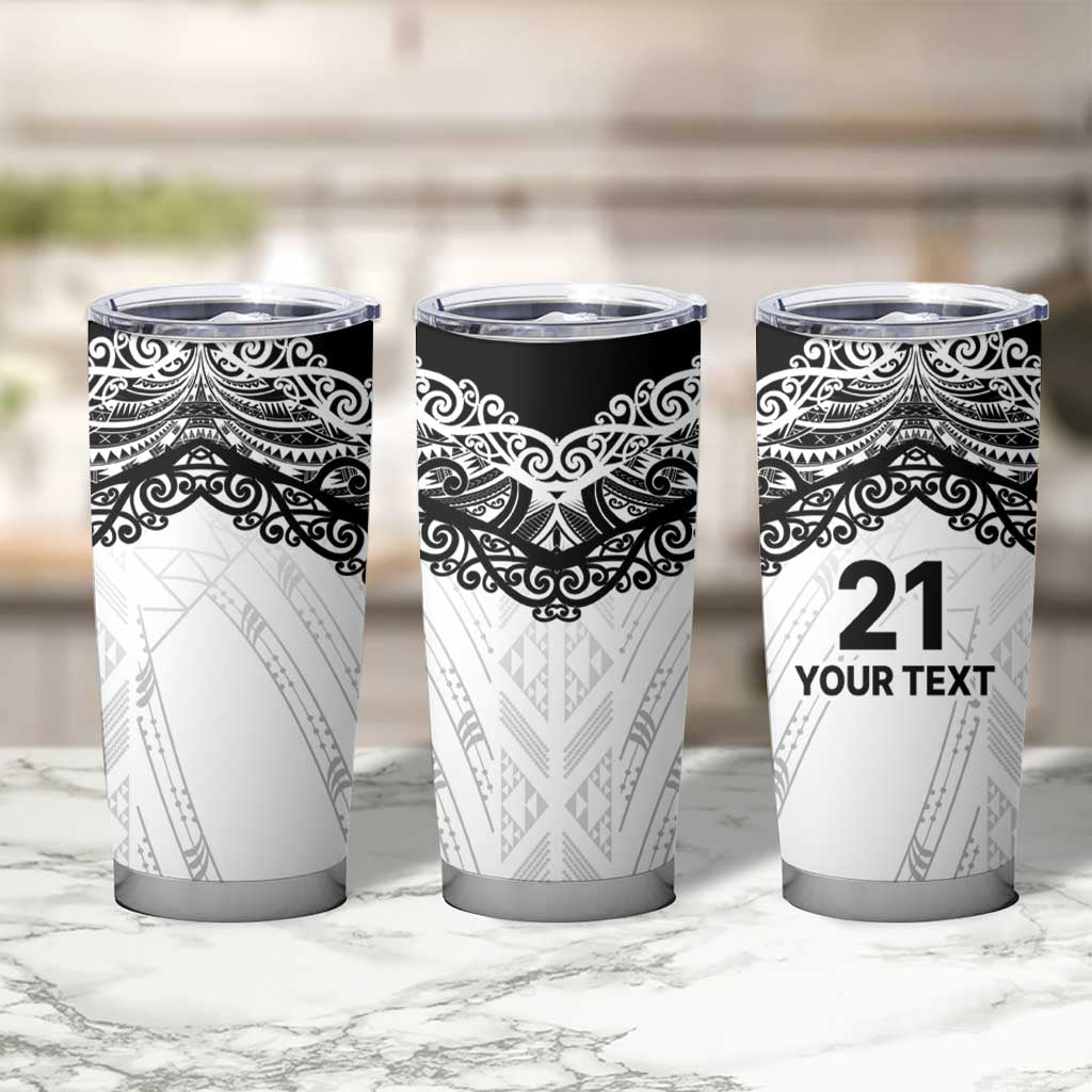 New Zealand Koru Fern Custom Tumbler Cup Simple Taniko Motif