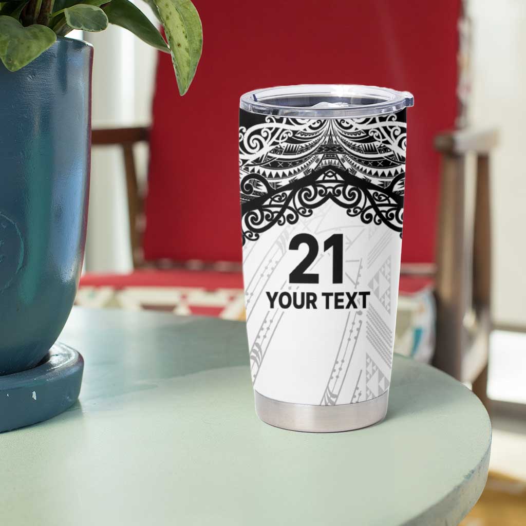 New Zealand Koru Fern Custom Tumbler Cup Simple Taniko Motif