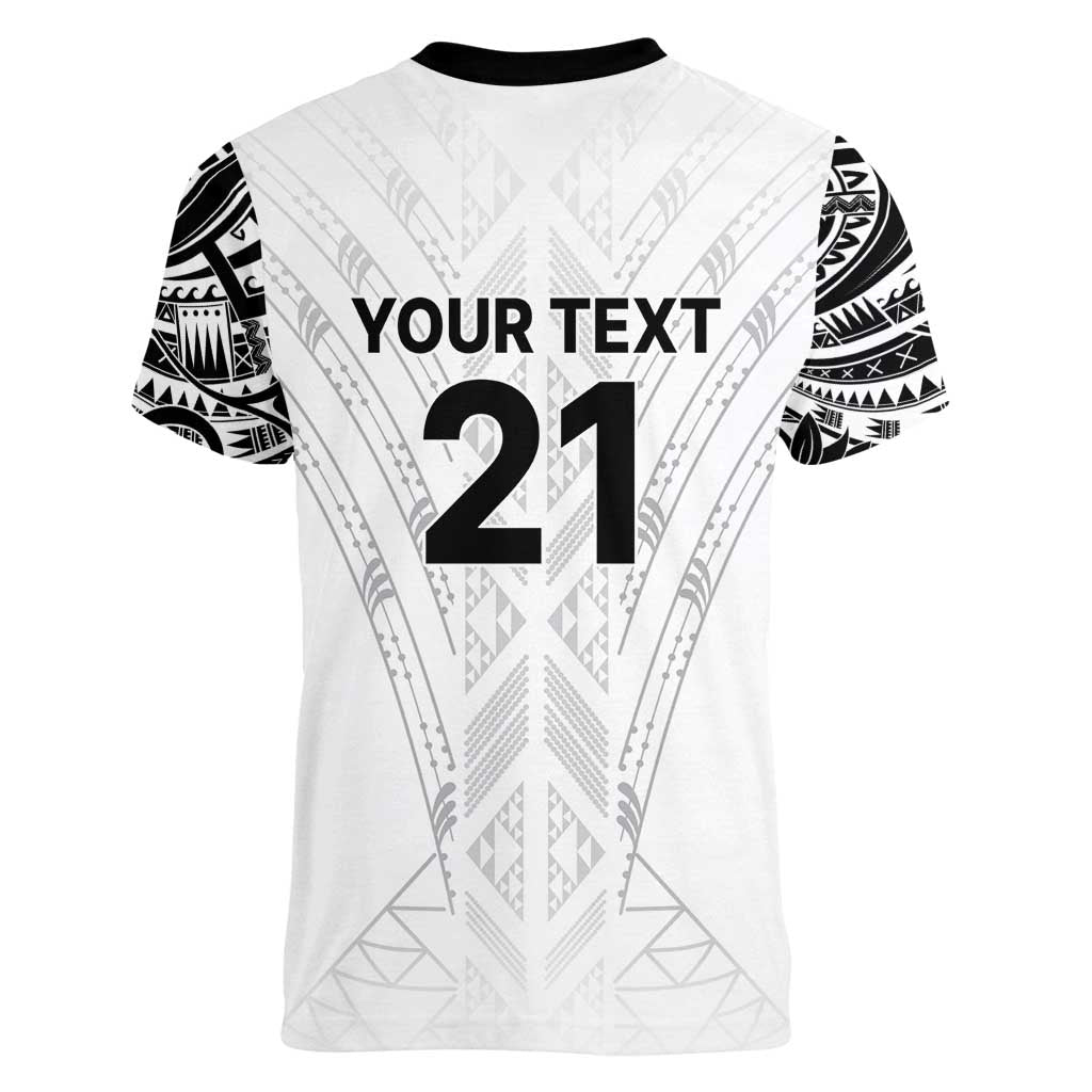 New Zealand Koru Fern Custom Women V-Neck T-Shirt Simple Taniko Motif