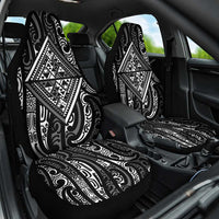 New Zealand Maori Taniko Car Seat Cover Black Kowhaiwhai Puhoro