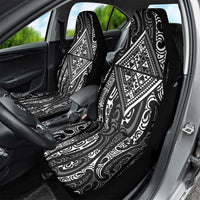 New Zealand Maori Taniko Car Seat Cover Black Kowhaiwhai Puhoro