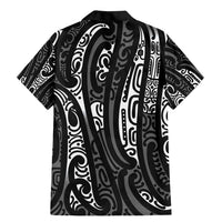 New Zealand Maori Taniko Family Matching Mermaid Dress and Hawaiian Shirt Black Kowhaiwhai Puhoro