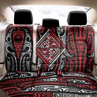 New Zealand Maori Taniko Back Car Seat Cover Red Kowhaiwhai Puhoro
