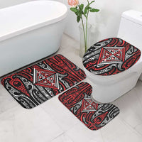 New Zealand Maori Taniko Bathroom Set Red Kowhaiwhai Puhoro - Polynesian Pride