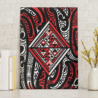 New Zealand Maori Taniko Canvas Wall Art Red Kowhaiwhai Puhoro