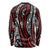 New Zealand Maori Taniko Long Sleeve Shirt Red Kowhaiwhai Puhoro