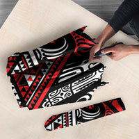 New Zealand Maori Taniko Umbrella Red Kowhaiwhai Puhoro - Polynesian Pride