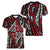 New Zealand Maori Taniko Women V-Neck T-Shirt Red Kowhaiwhai Puhoro