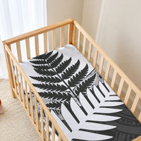 New Zealand Silver Fern Baby Bed Cover Maori Koru Mixed Taniko Pattern LT9 - Polynesian Pride