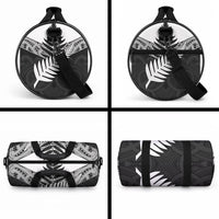 New Zealand Silver Fern Duffle Bag Maori Koru Mixed Taniko Pattern LT9 - Polynesian Pride