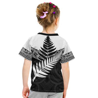 New Zealand Silver Fern Kid T Shirt Maori Koru Mixed Taniko Pattern LT9 - Polynesian Pride