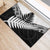 New Zealand Silver Fern Rubber Doormat Maori Koru Mixed Taniko Pattern