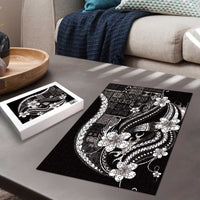 Samoa Siapo Tribal Pattern Puzzle Black Polynesian Plumeria Tapa Motif