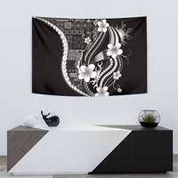 Samoa Siapo Tribal Pattern Tapestry Black Polynesian Plumeria Tapa Motif