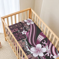 Samoa Siapo Tribal Pattern Baby Bed Cover Violet Polynesian Plumeria Tapa Motif LT9 - Polynesian Pride