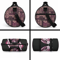 Samoa Siapo Tribal Pattern Duffle Bag Violet Polynesian Plumeria Tapa Motif LT9 - Polynesian Pride