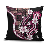 Samoa Siapo Tribal Pattern Pillow Cover Violet Polynesian Plumeria Tapa Motif