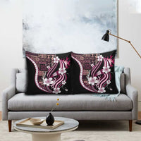 Samoa Siapo Tribal Pattern Pillow Cover Violet Polynesian Plumeria Tapa Motif