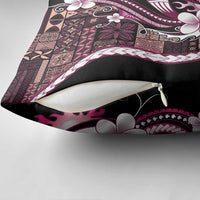 Samoa Siapo Tribal Pattern Pillow Cover Violet Polynesian Plumeria Tapa Motif