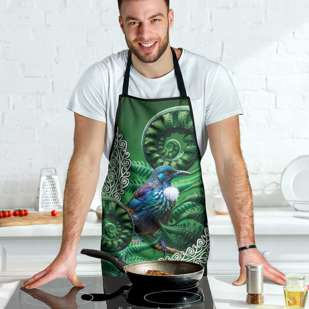 Tui Bird Koru Silver Fern Aotearoa Apron