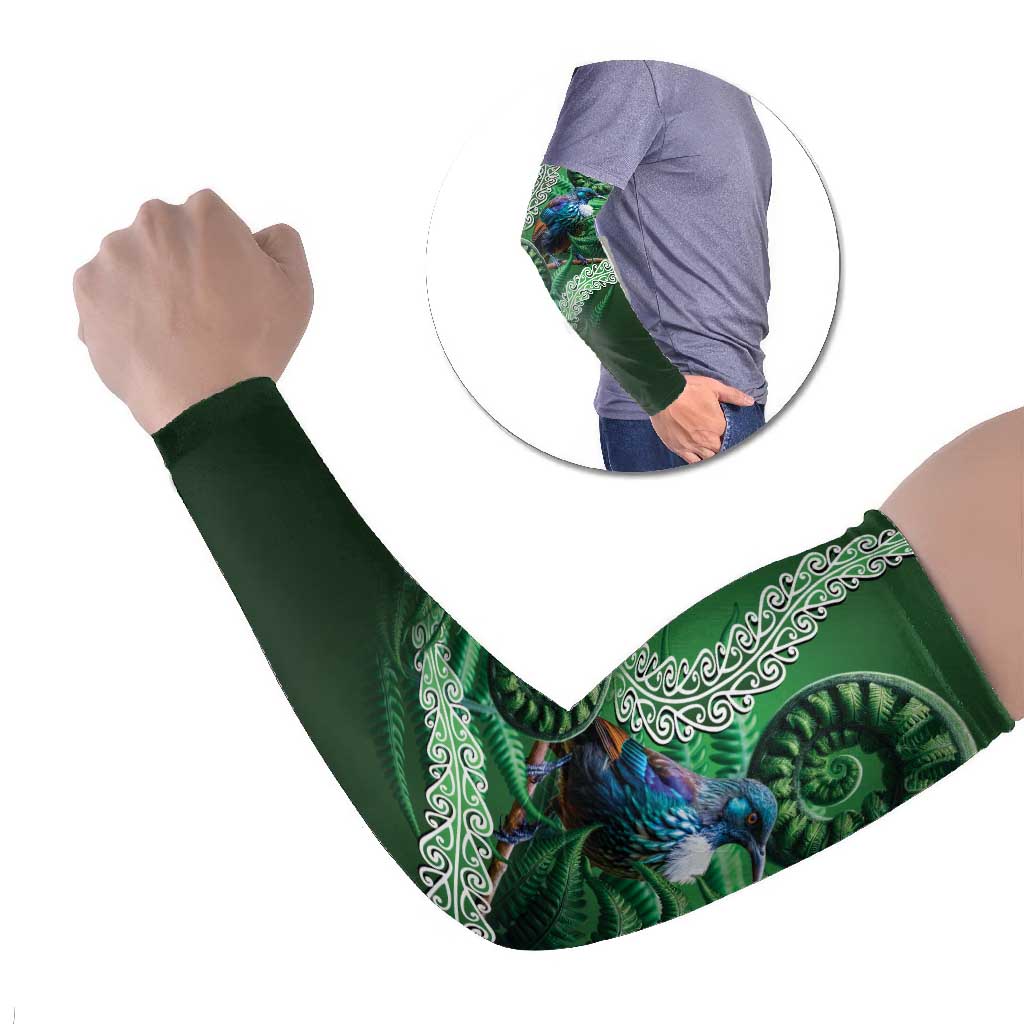 Tui Bird Koru Silver Fern Aotearoa Arm Sleeves