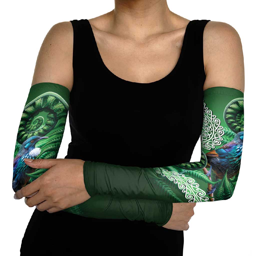 Tui Bird Koru Silver Fern Aotearoa Arm Sleeves