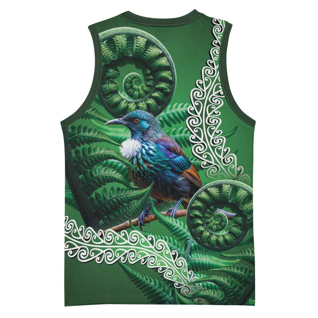 Tui Bird Koru Silver Fern Aotearoa Basketball Jersey