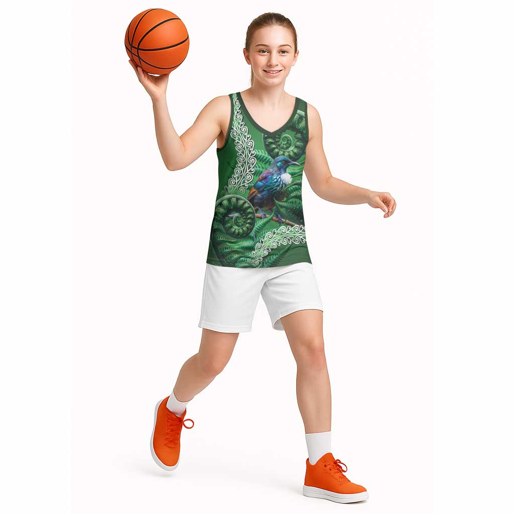 Tui Bird Koru Silver Fern Aotearoa Basketball Jersey
