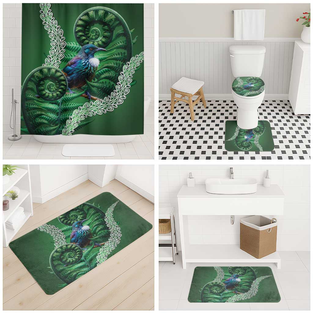 Tui Bird Koru Silver Fern Aotearoa Bathroom Set