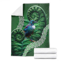 Tui Bird Koru Silver Fern Aotearoa Blanket