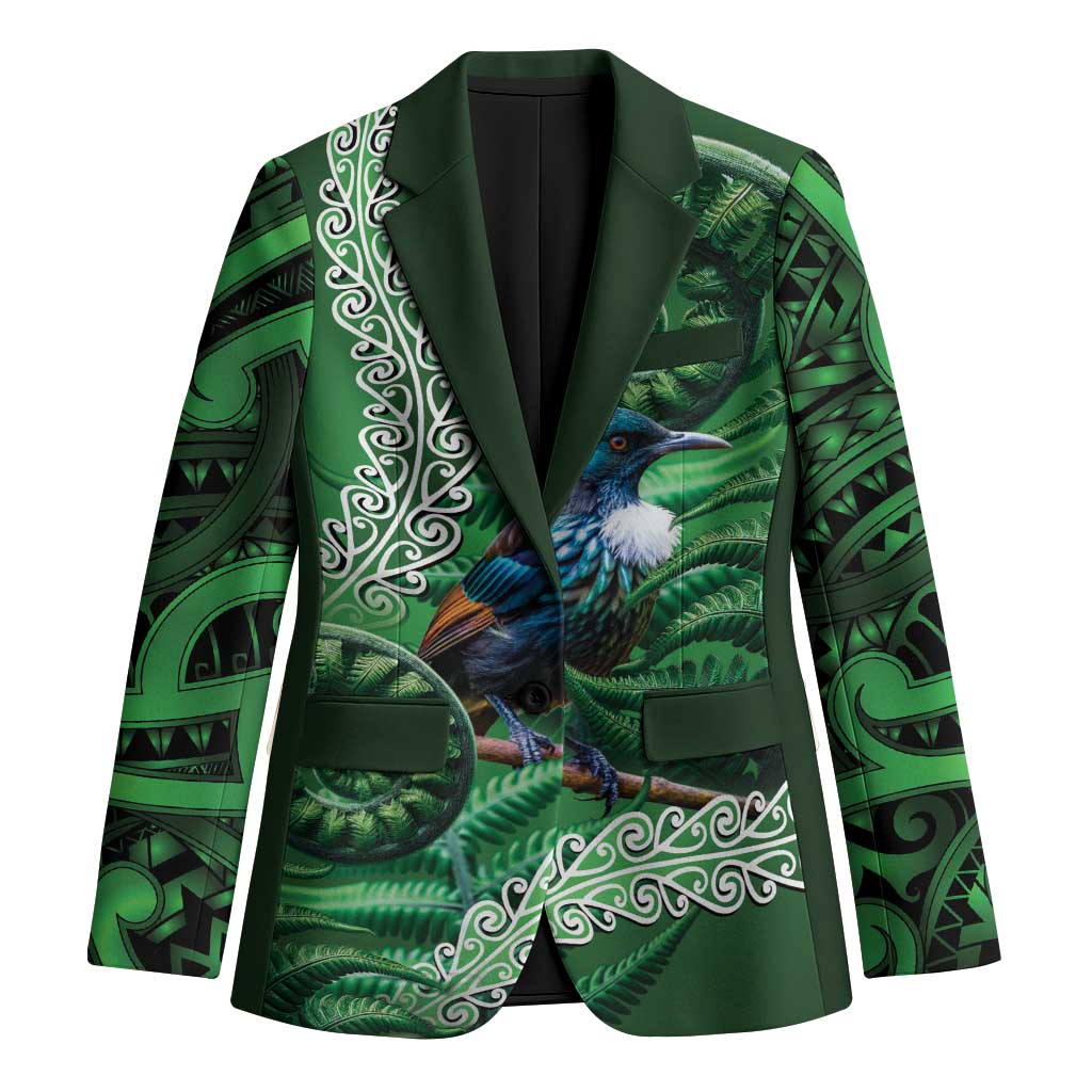 Tui Bird Koru Silver Fern Aotearoa Blazer