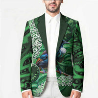 Tui Bird Koru Silver Fern Aotearoa Blazer