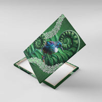 Tui Bird Koru Silver Fern Aotearoa Canvas Wall Art