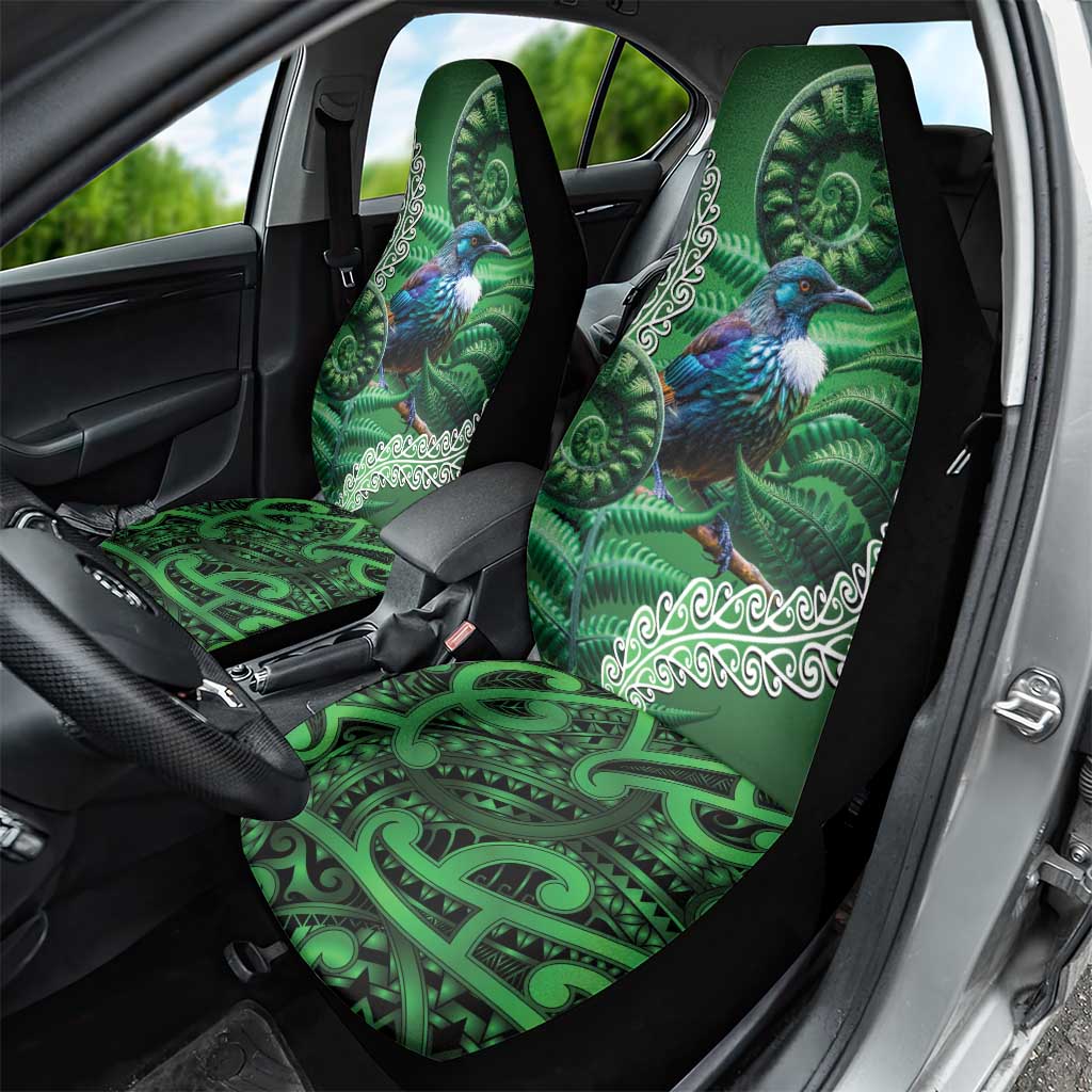 Tui Bird Koru Silver Fern Aotearoa Car Seat Cover
