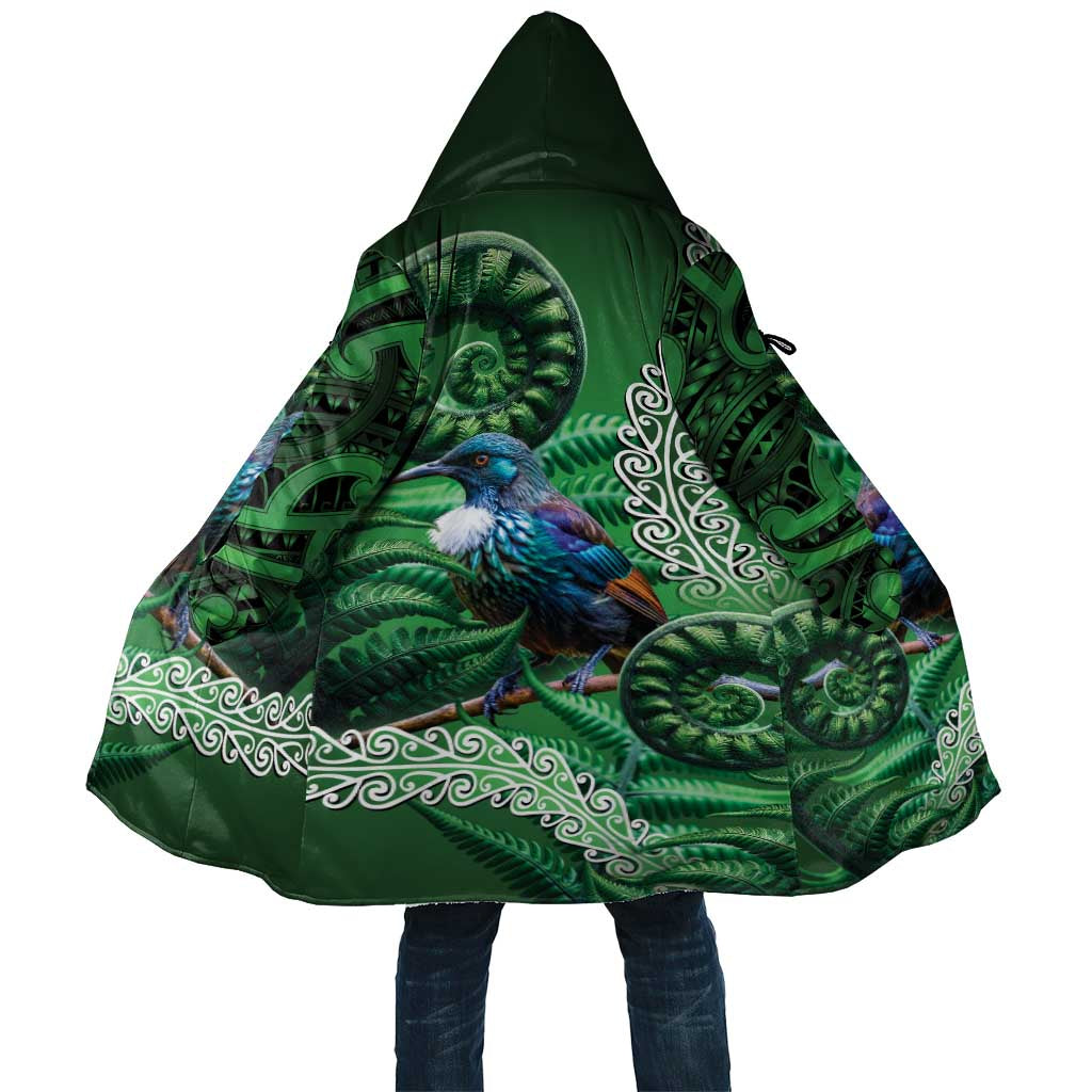 Tui Bird Koru Silver Fern Aotearoa Cloak