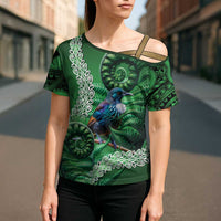 Tui Bird Koru Silver Fern Aotearoa Cross Shoulder Shirt