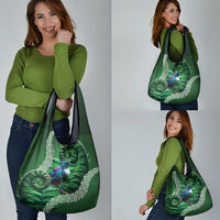 Tui Bird Koru Silver Fern Aotearoa Grocery Bag