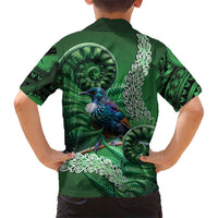 Tui Bird Koru Silver Fern Aotearoa Kid Hawaiian Shirt